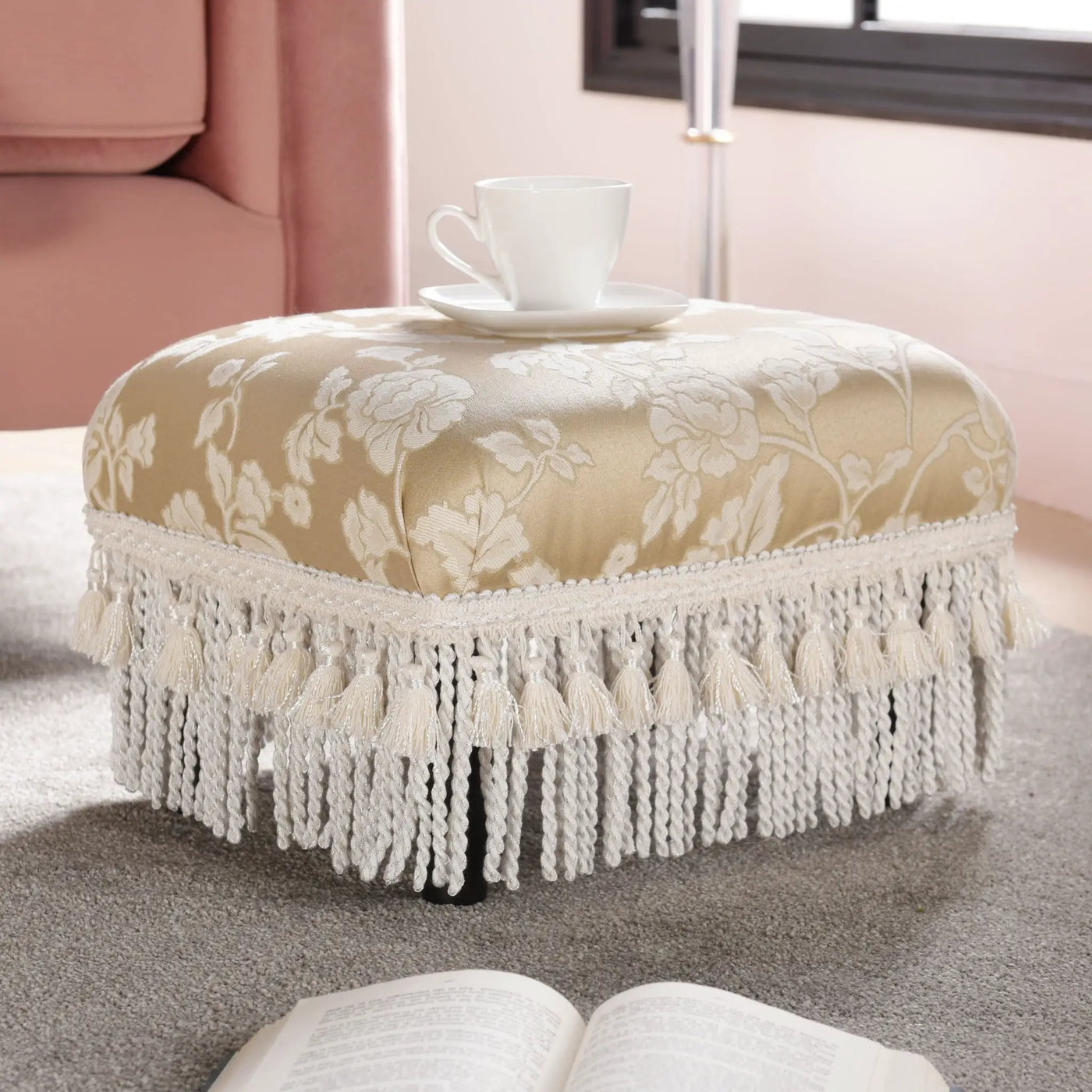 Fiona - Handcrafted Accent Footstool Ottoman by HouseOfZazla