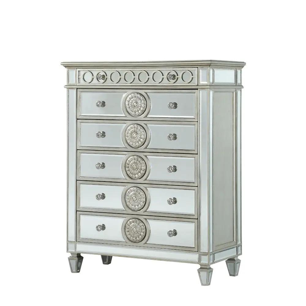 Varian - Mirrored Chest - Silver by Unique Piece Furniture