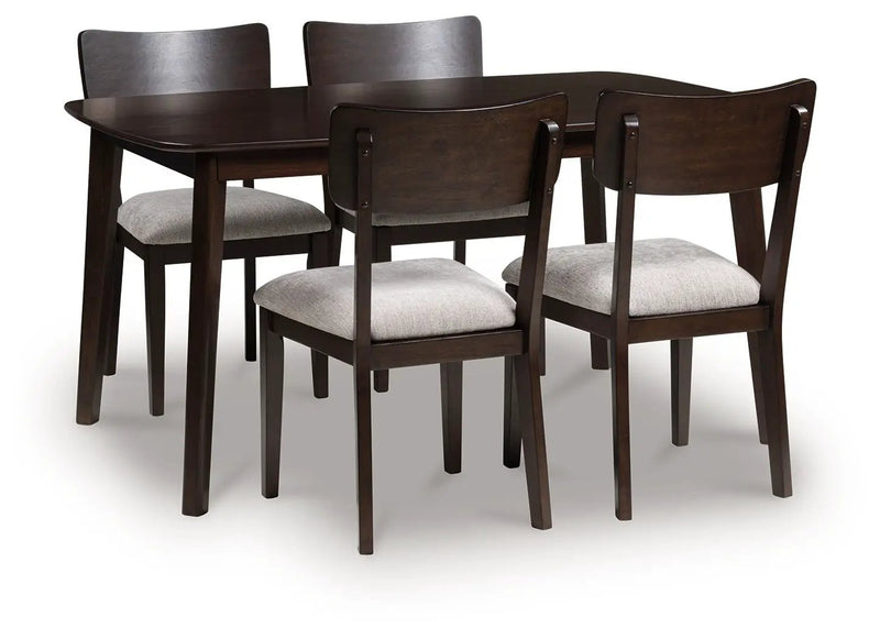 Mallenette - Dining Room Table Set (Set of 5) - Merlot by Unique Piece Furniture