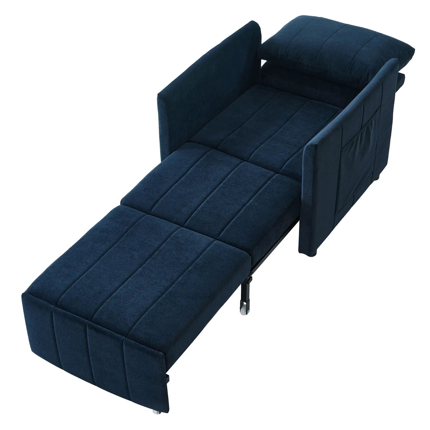 Upholstered Convertible Sleeper Sofa With 5 Position Backrest, Side Pockets, Storage by HouseOfZazla