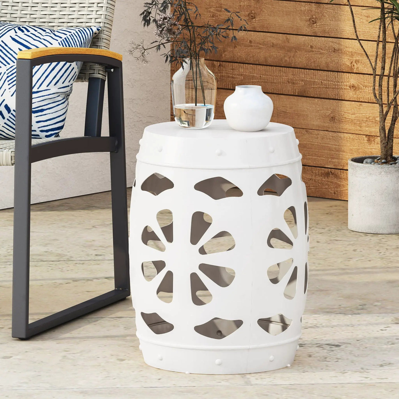 Large Metal End Table by Unique Piece Furniture