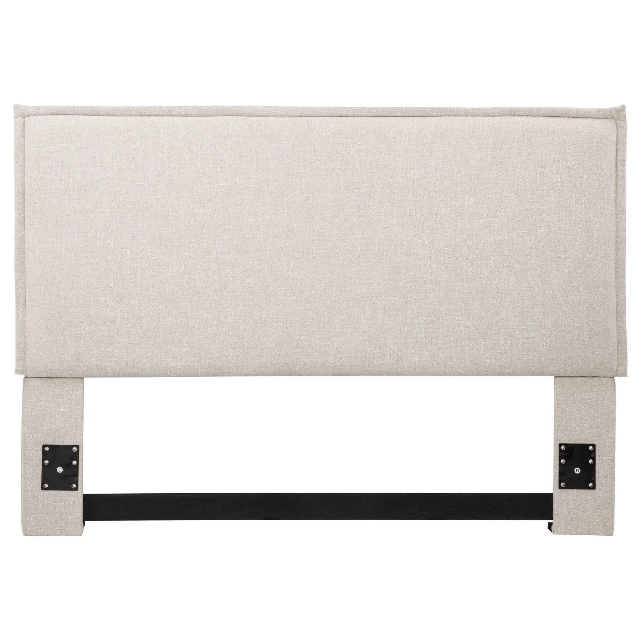 Queen / Full Size Upholstered Headboard With Flange Details - Sand by HouseOfZazla