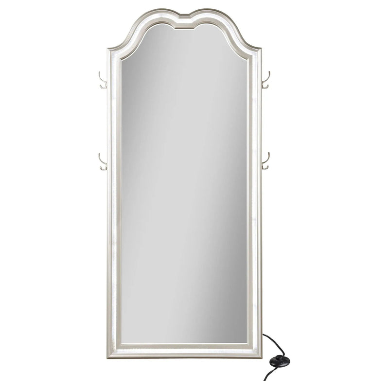 Evangeline Full Length LED Light Floor Mirror Silver Oak by Unique Piece Furniture