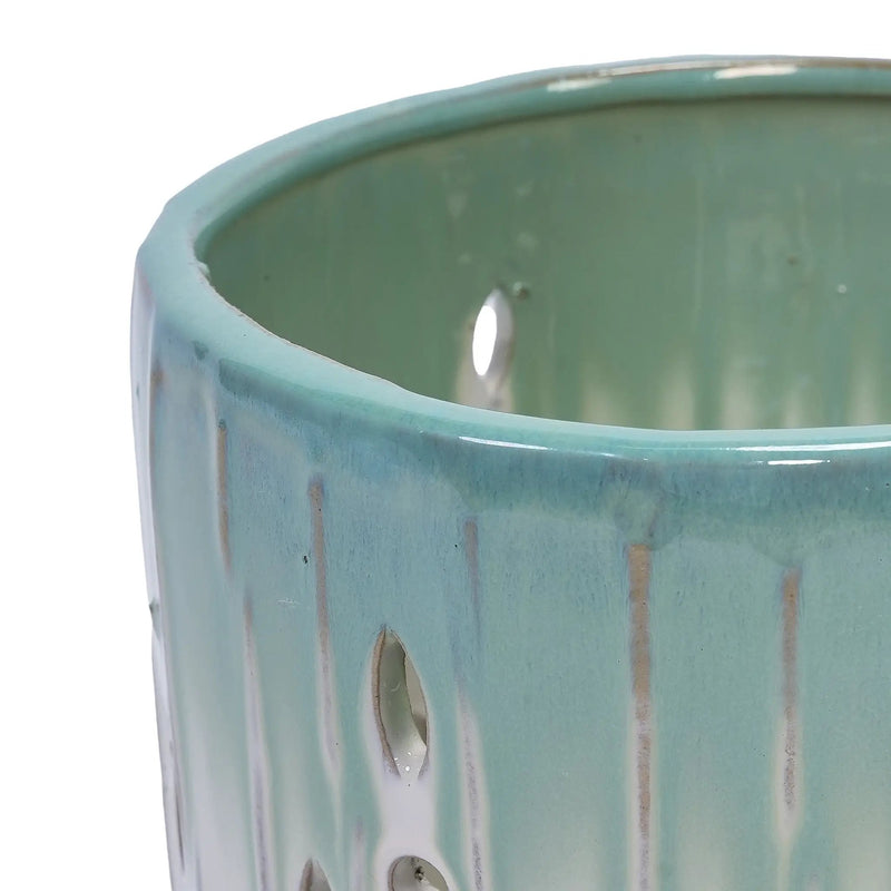 Set of 2 Ceramic Flowerpots with Drainage Hole by HouseOfZazla