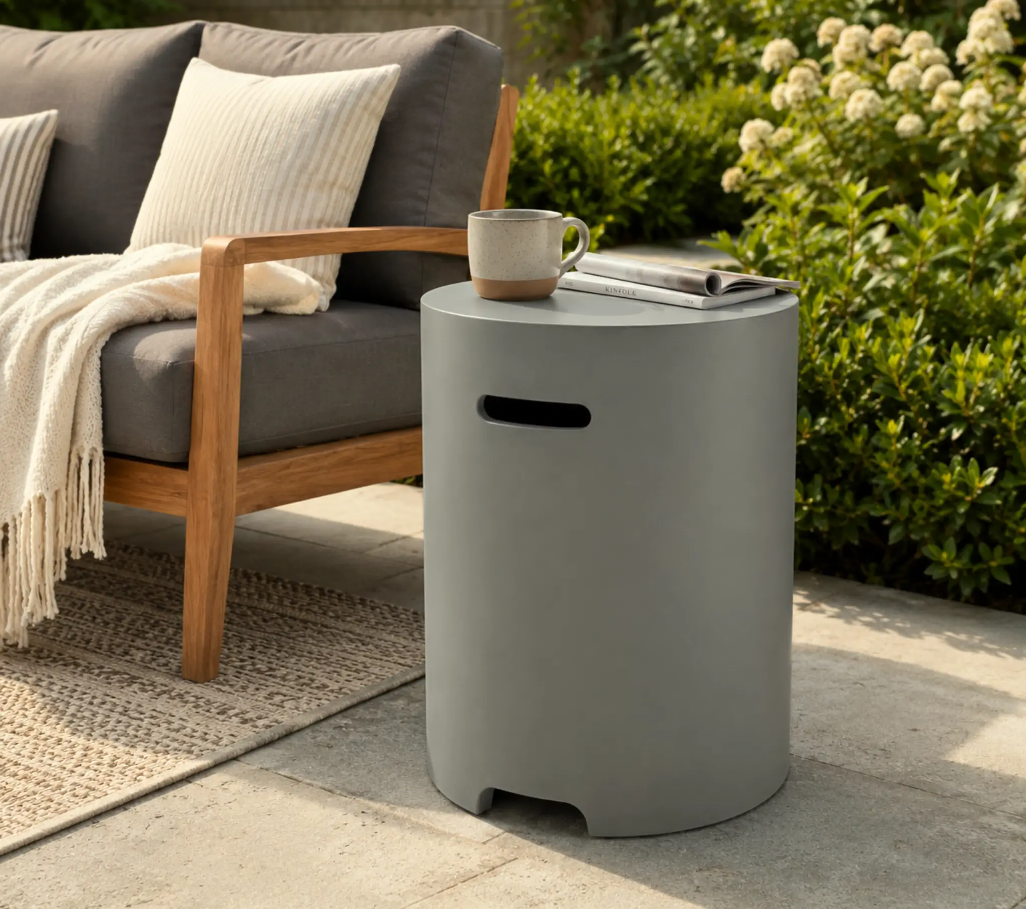 Lightweight Concrete Propane Tank Cover Table by HouseOfZazla