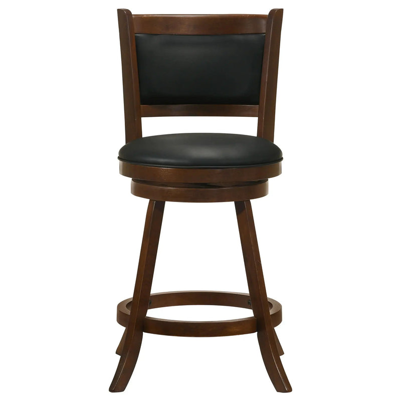 Broxton Upholstered Swivel Counter Chair Chestnut (Set of 2) by Unique Piece Furniture