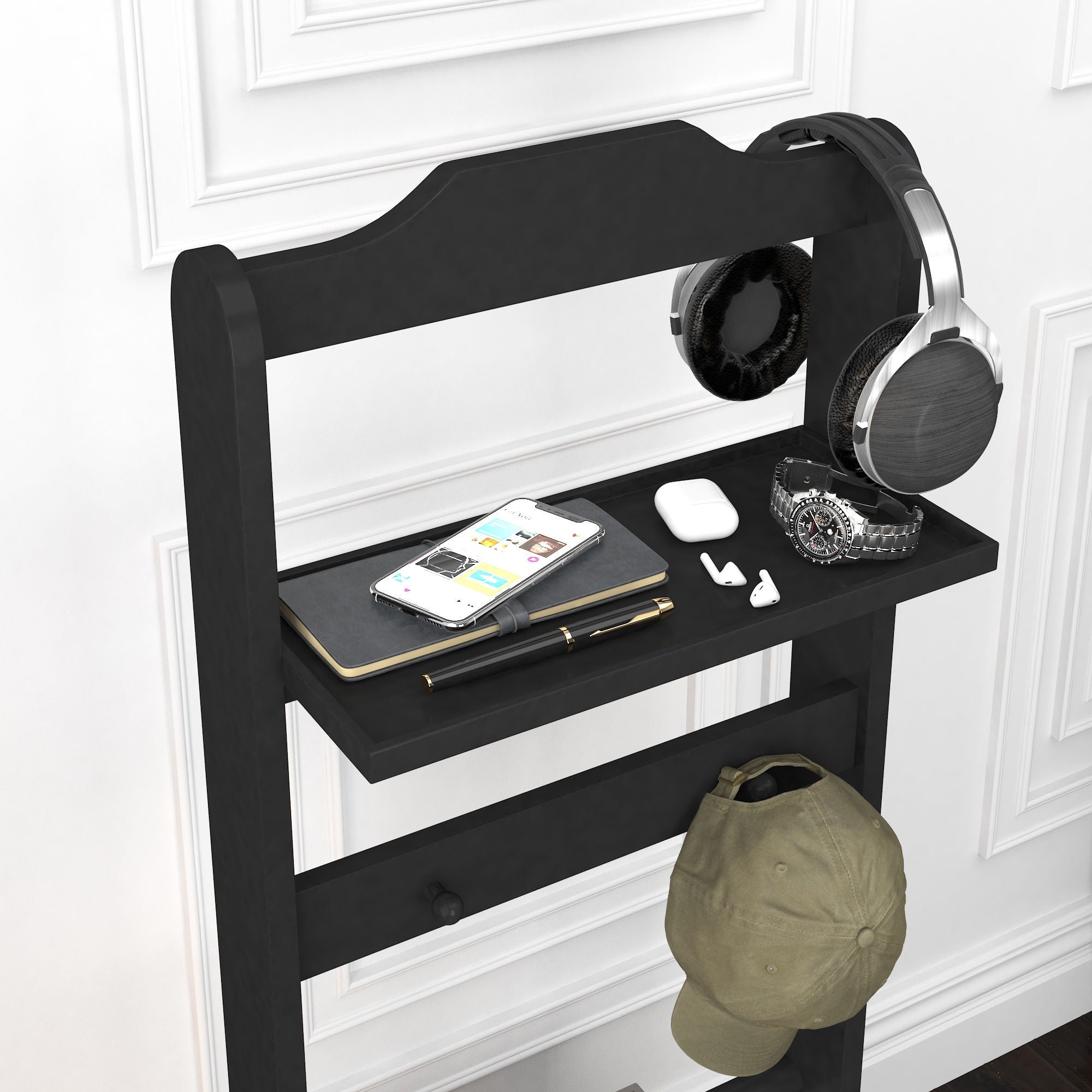 Accent Portable Garment Rack, Clothes Valet Stand With Storage Organizer by HouseOfZazla