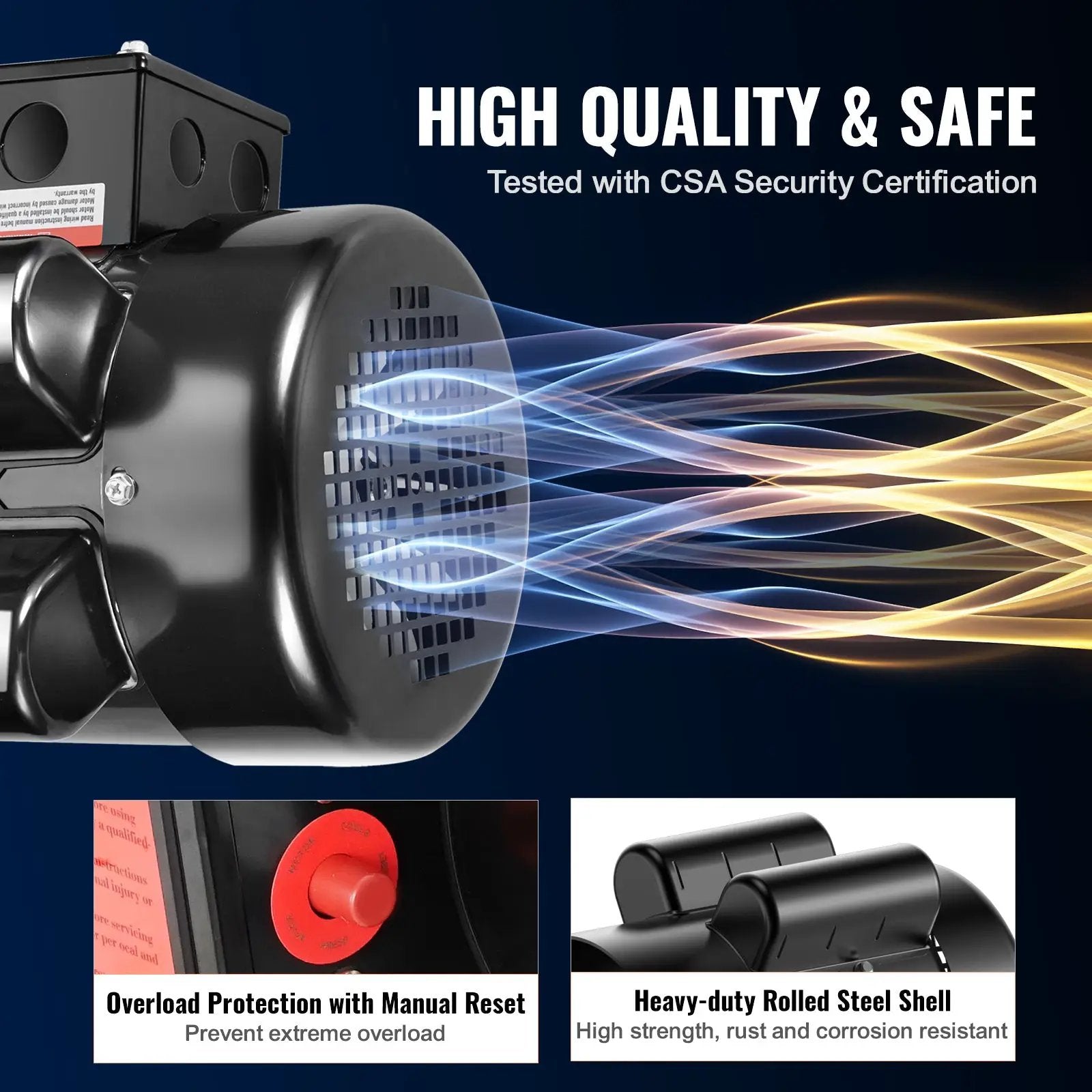2HP Electric Motor 1725 RPM AC 115V/230V with Dual Rotation by HouseOfZazla