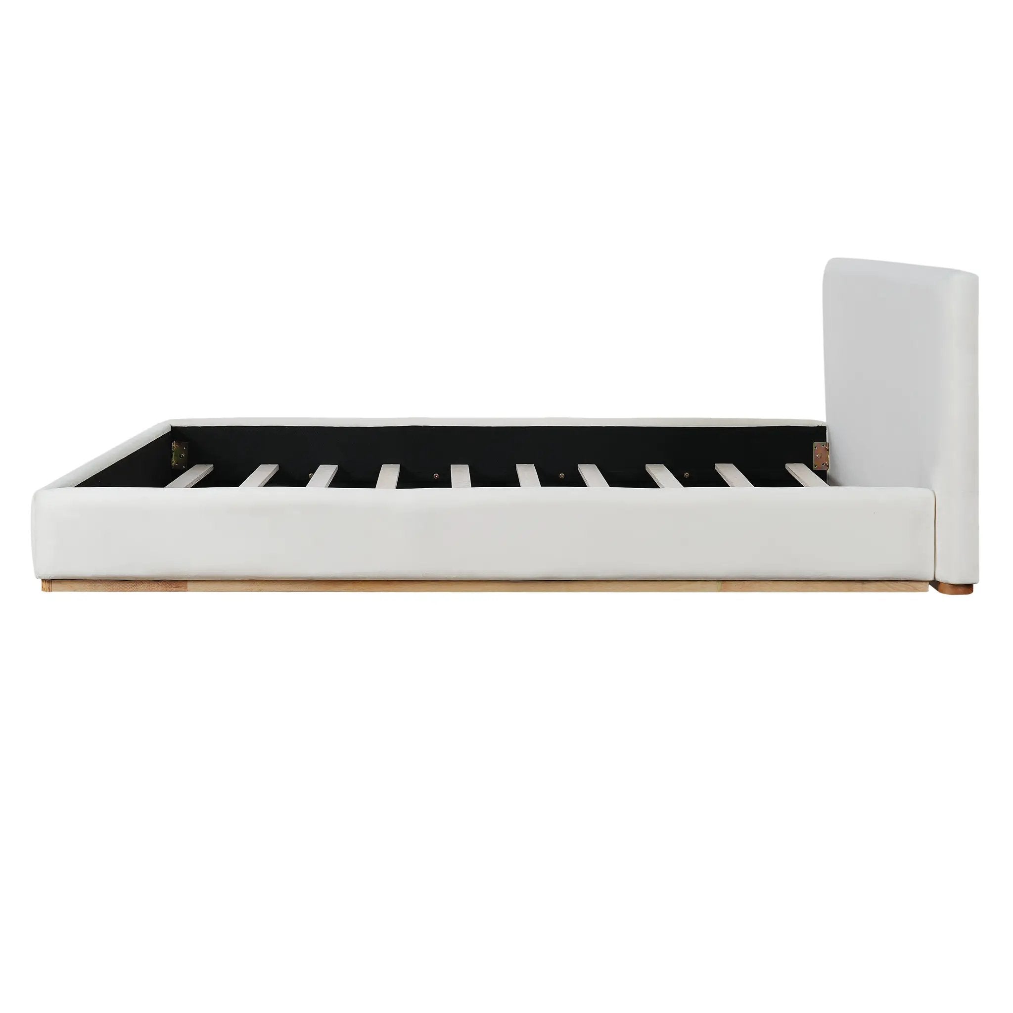 Elegant Upholstered Bed With Solid Wood Frame, King by HouseOfZazla