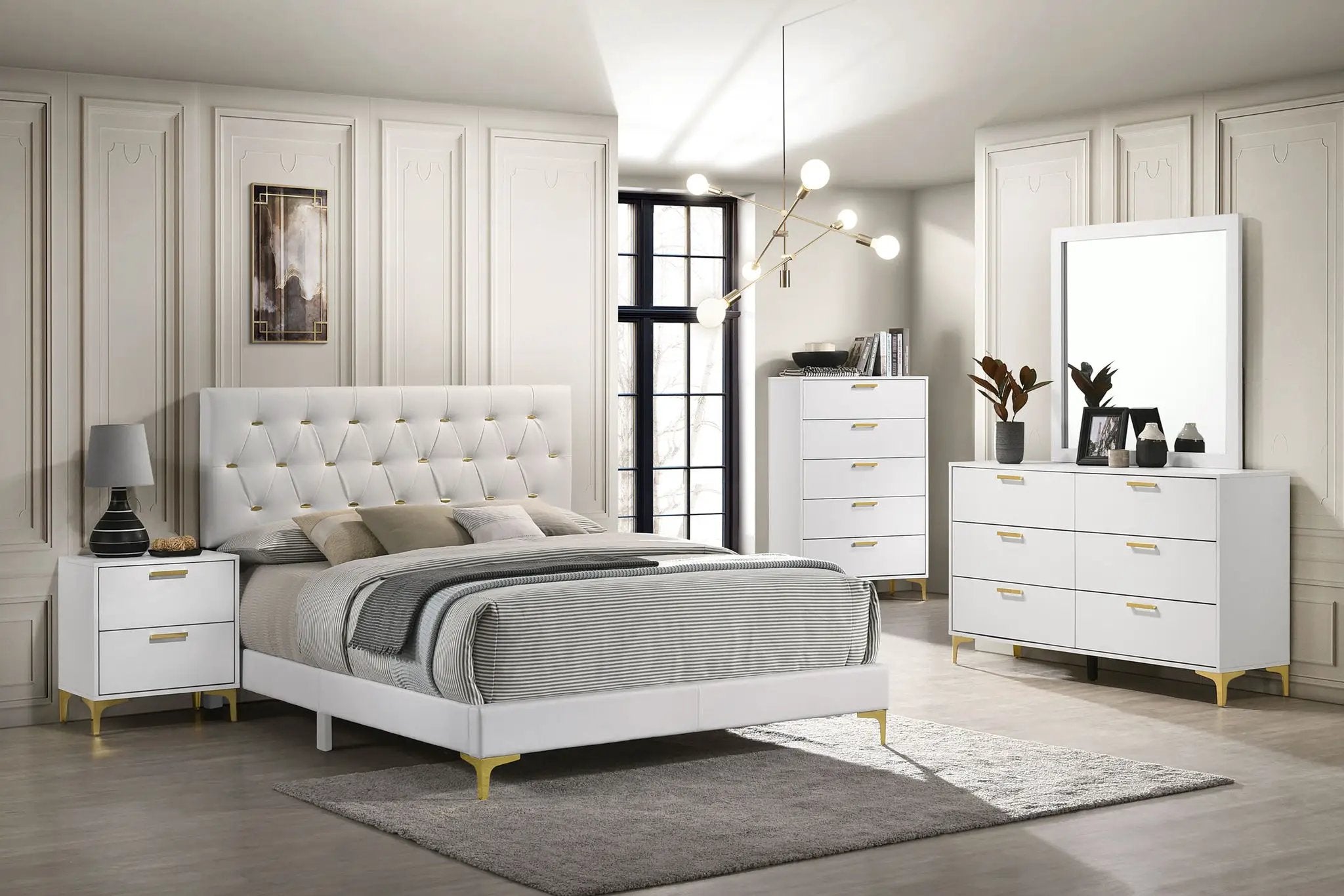 Kendall 5-piece California King Bedroom Set White by Unique Piece Furniture