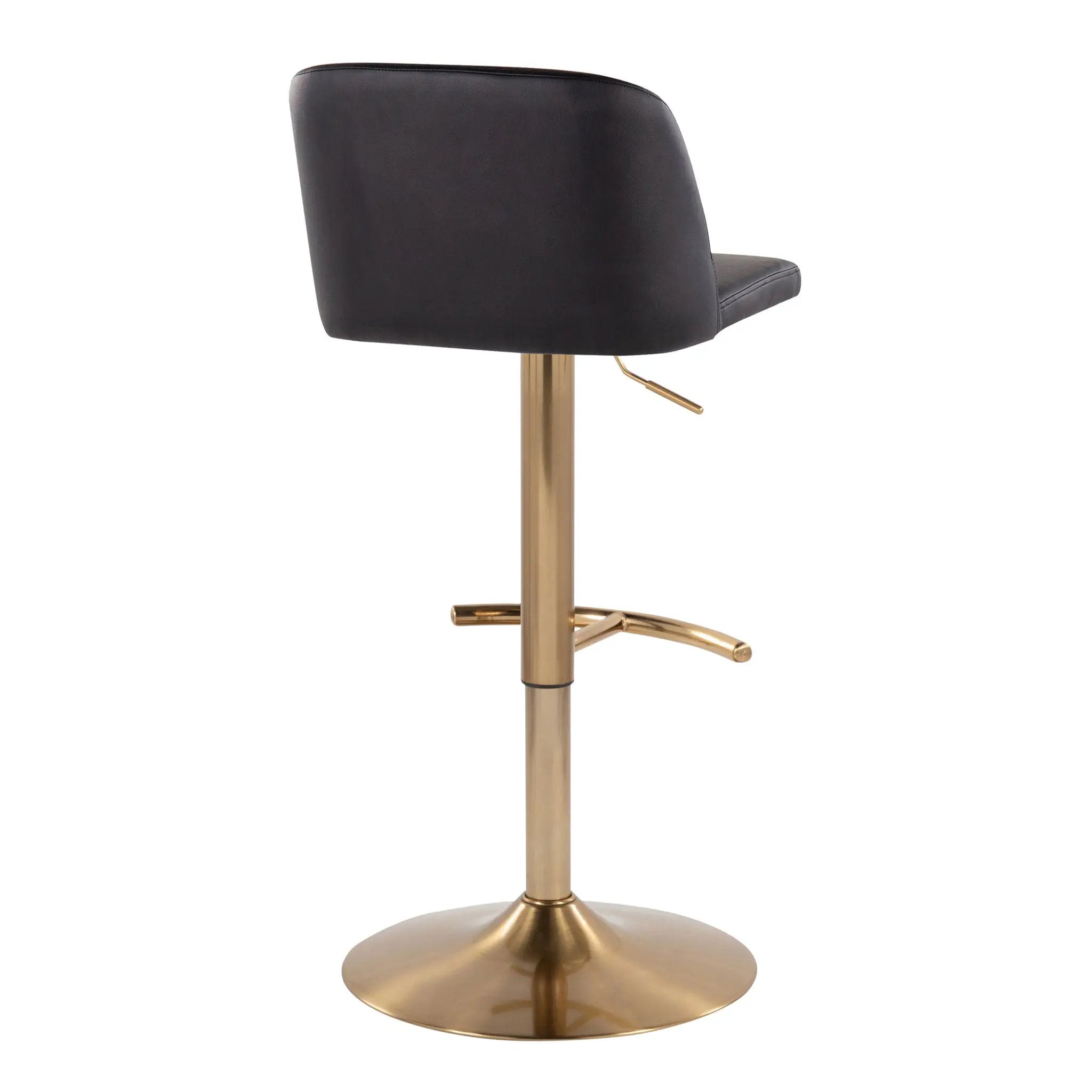 Toriano - Contemporary Adjustable Barstool With Swivel With Rounded T Footrest (Set of 2) by Unique Piece Furniture