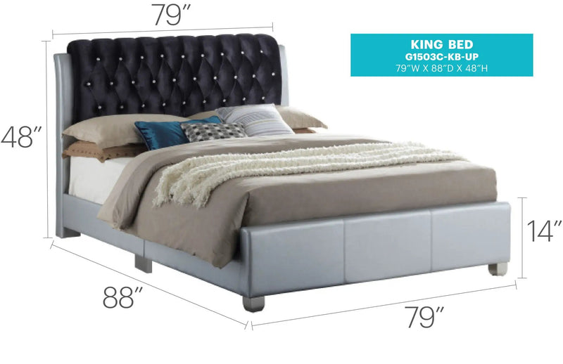 Tufted Upholstered Bed by Unique Piece Furniture