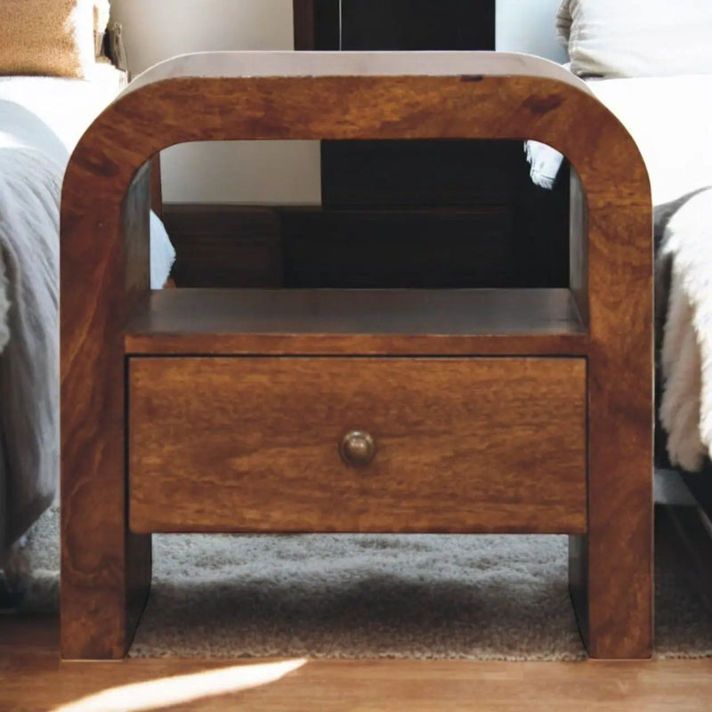 Darcy - Nightstand With Drawer And Open Shelf - Brown by Unique Piece Furniture