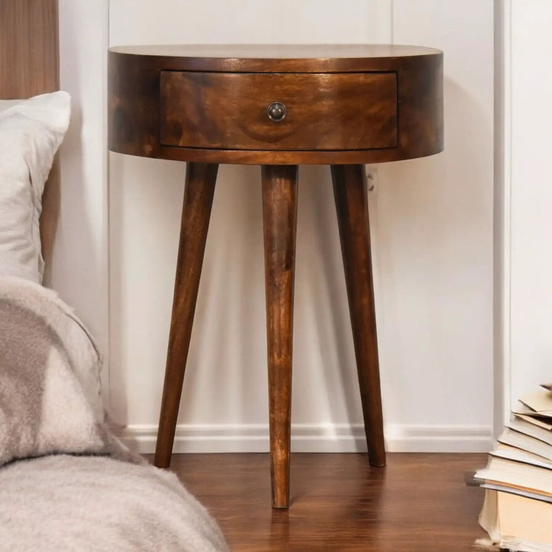 Semi Circle Nightstand - Chestnut by HouseOfZazla