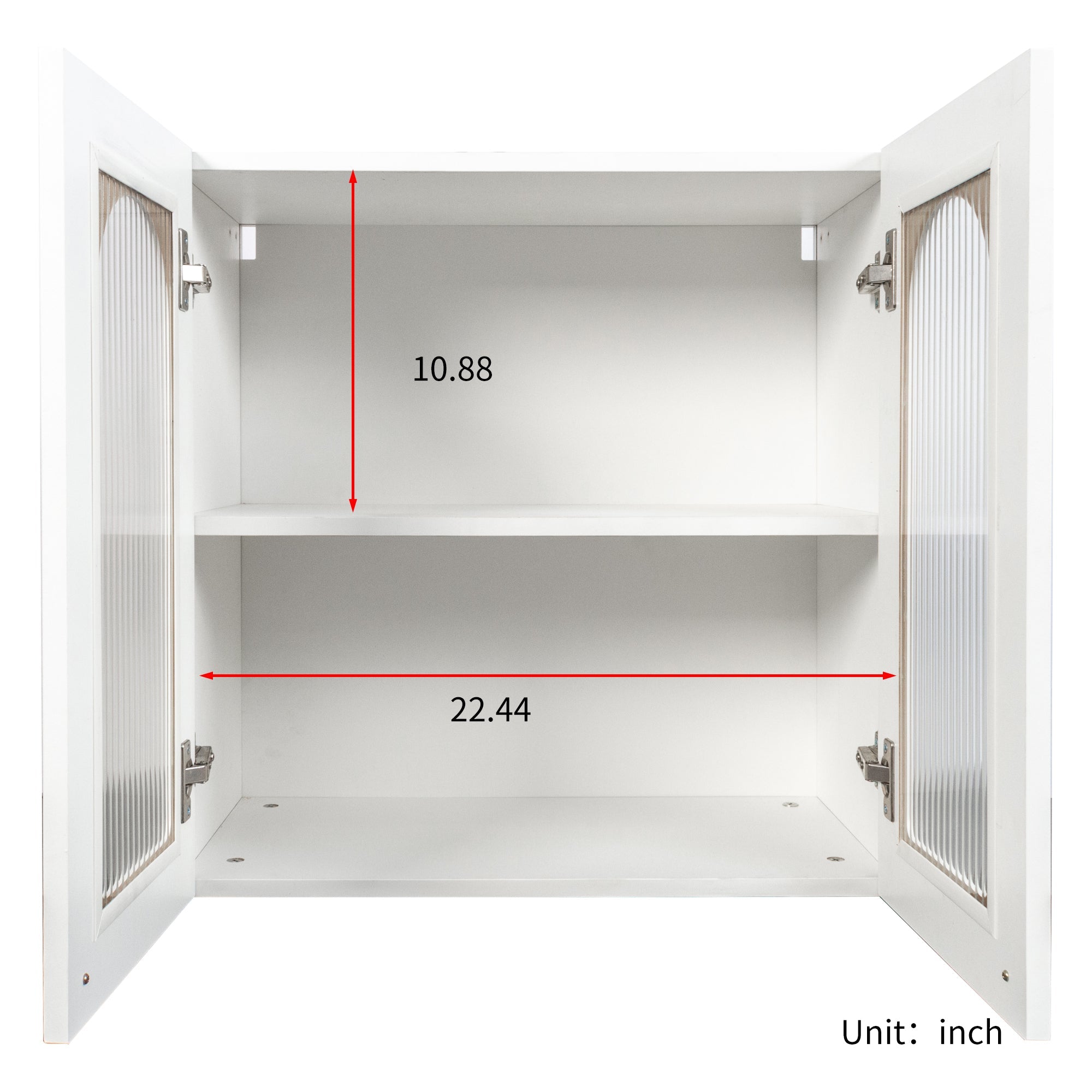 Wall Cabinet with Arched Glass Door and Adjustable Shelves by HouseOfZazla