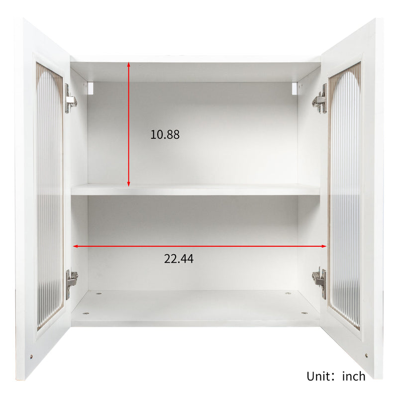 Wall Cabinet with Arched Glass Door and Adjustable Shelves by HouseOfZazla
