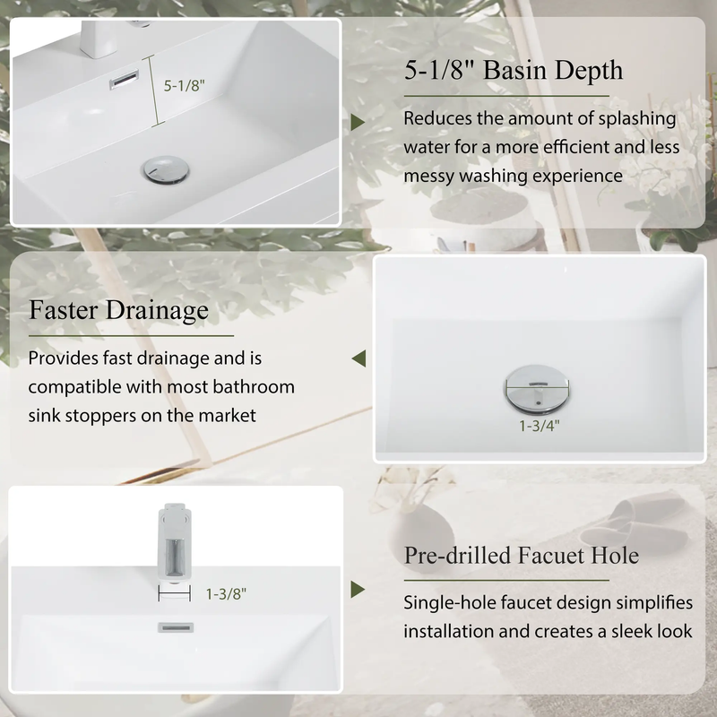 60" Wall-Mounted Bathroom Vanity with Double Sinks and Floating Storage by HouseOfZazla
