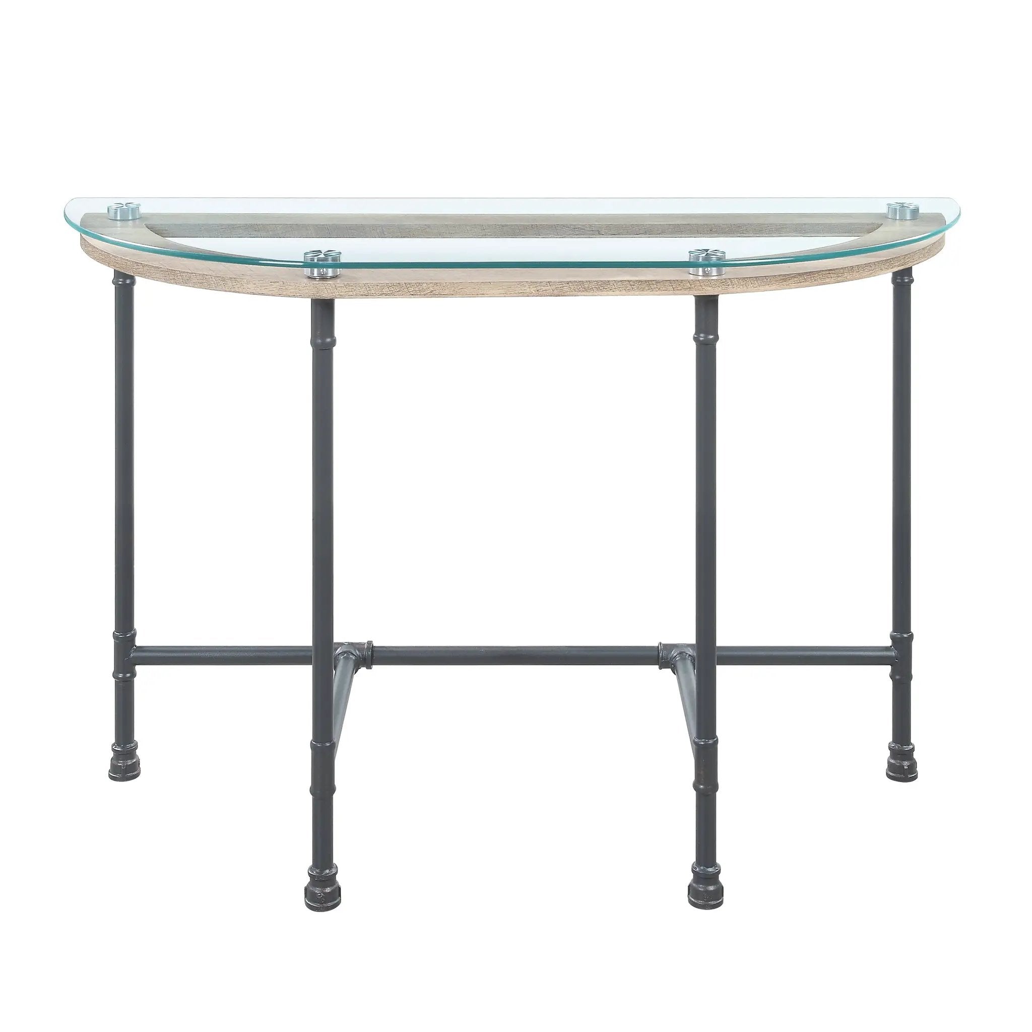Brantley Clear Glass & Sandy Table by HouseOfZazla