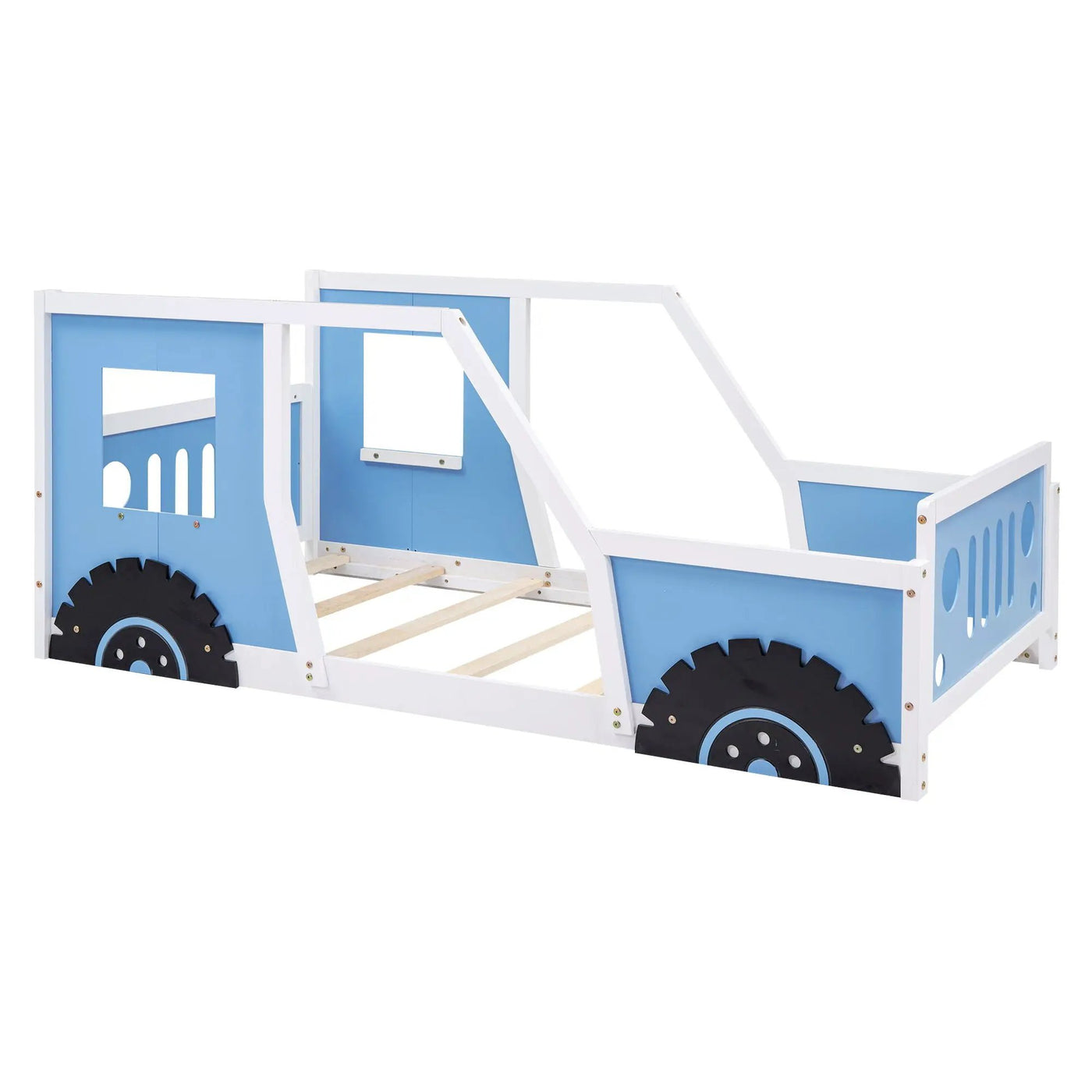 Classic Car Shaped Platform Bed With Wheels by Unique Piece Furniture
