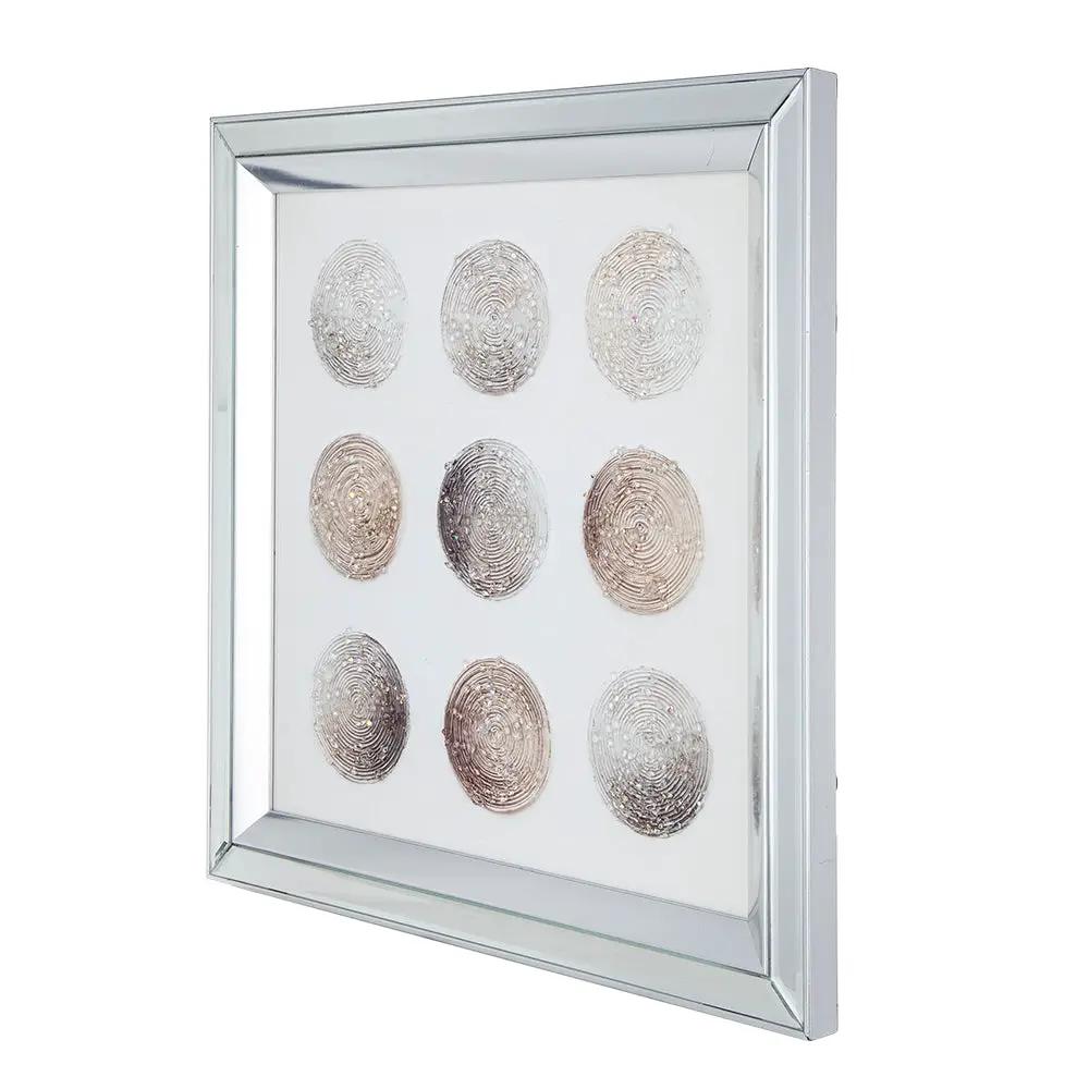Ares Crystal Mirror Framed Wall Art on Mellow Golden Tint Background by HouseOfZazla