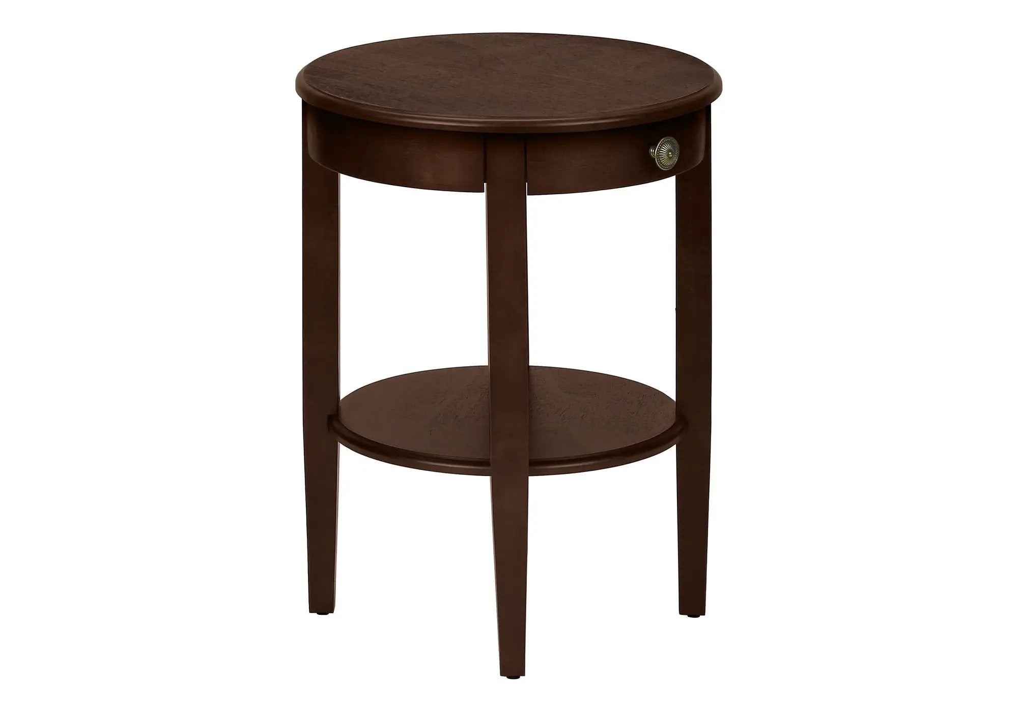 Accent Table, 2 Tier, Transitional - Espresso by HouseOfZazla