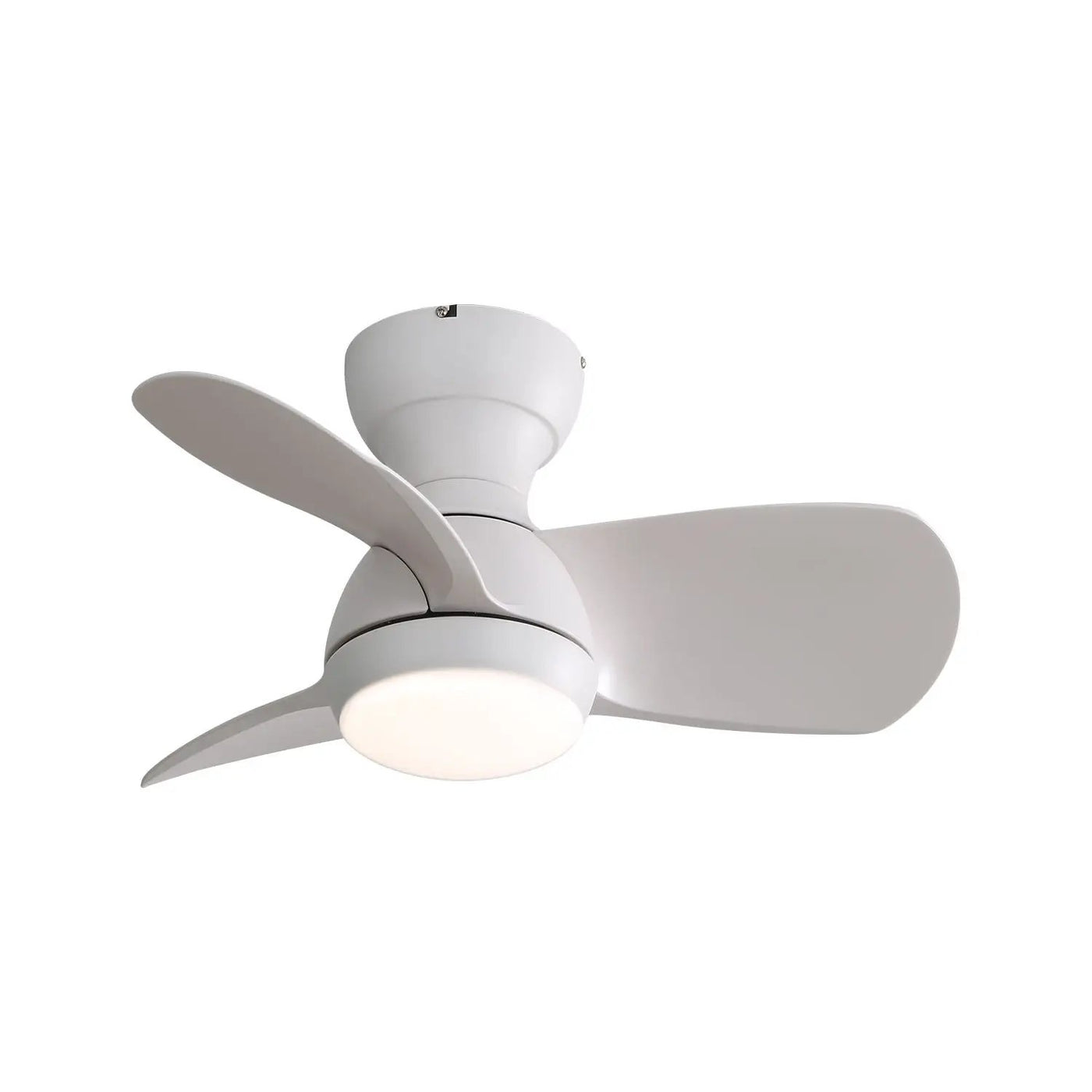 23" Bedroom Ceiling Fan With 3 Color Dimmable 3 ABS Blades Remote Control Dc Motor With 18W Led Light by Unique Piece Furniture