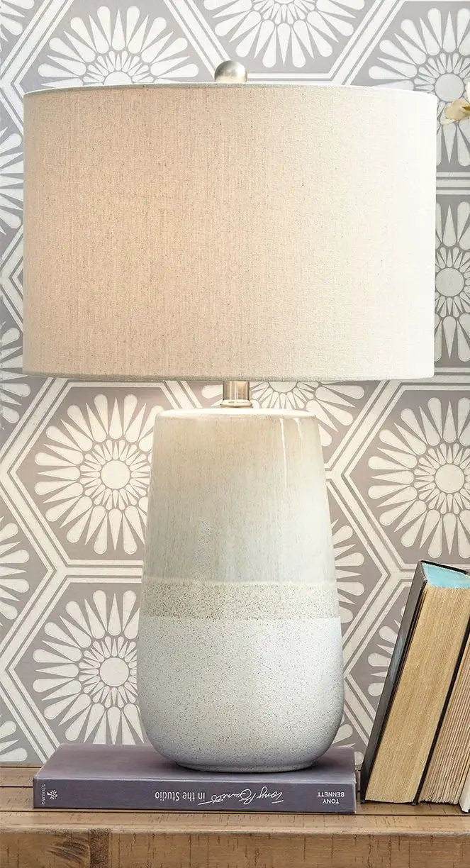 Shavon - Ceramic Table Lamp - Beige / White by Unique Piece Furniture