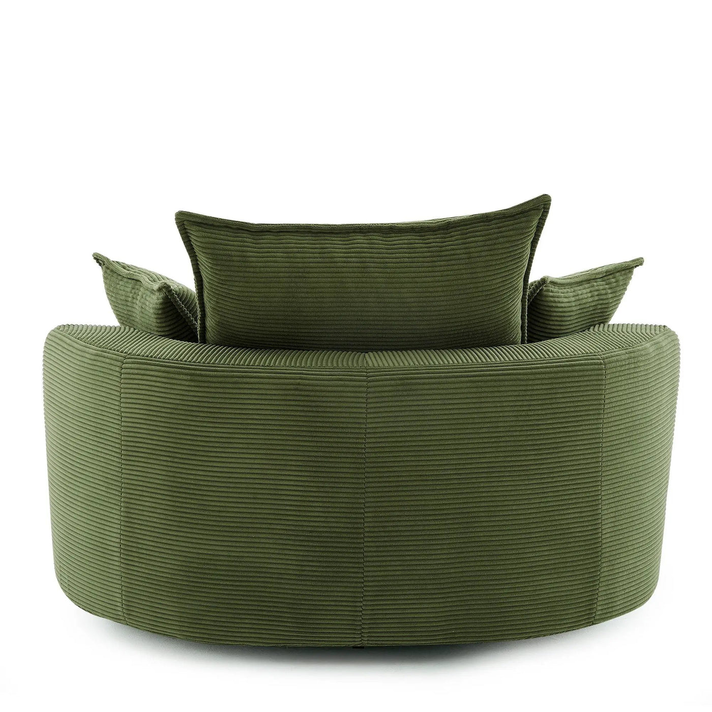 360° Swivel Accent Barrel Chair With Dual Layer Cushion And 3 Removable Pillows by HouseOfZazla