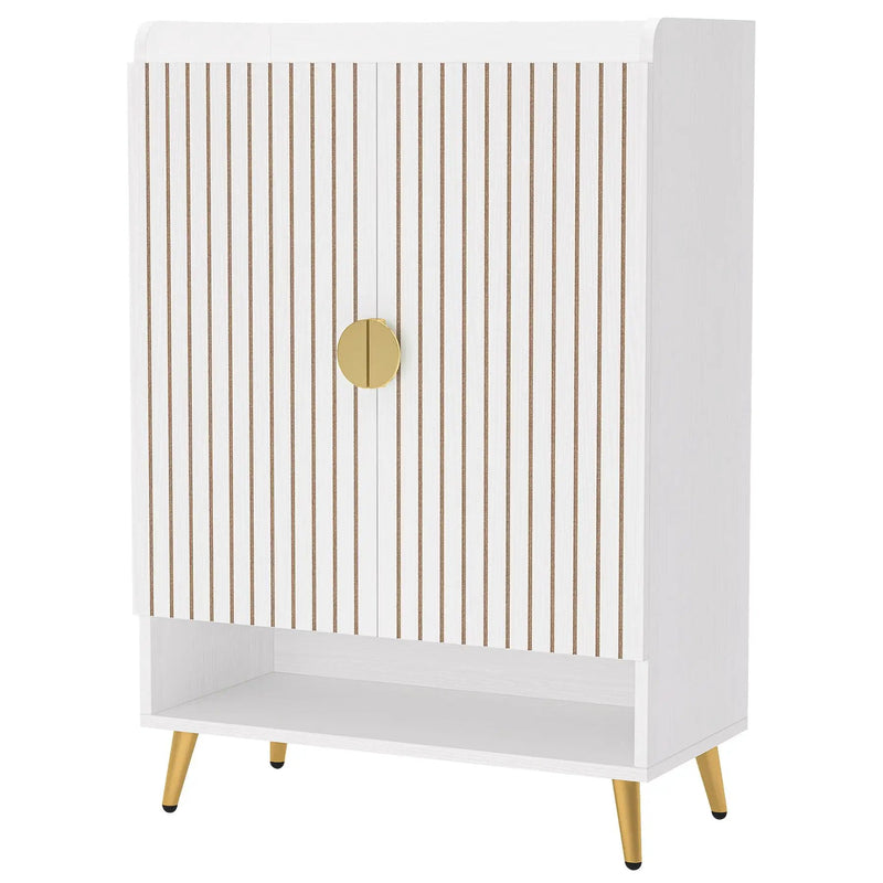 Shoe Cabinet With Doors, 7 Tier Storage Organizer