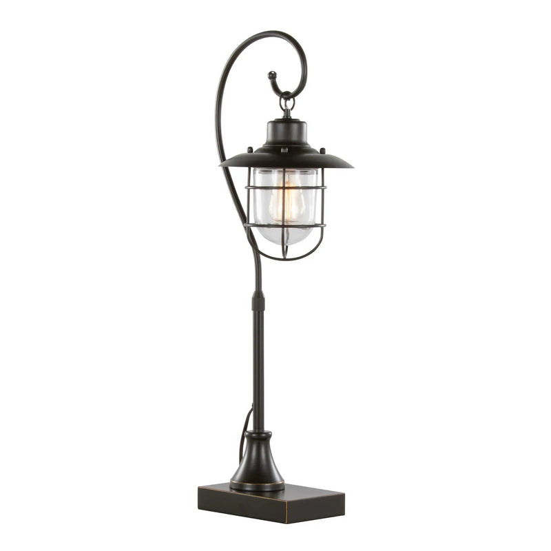 Landen - Contemporary Task Lamp (Set of 2) - Oil Rubbed Bronze / Clear by HouseOfZazla