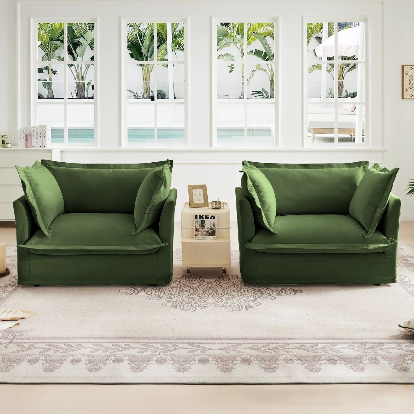 Set of 2 Slipcovered Armchairs by HouseOfZazla