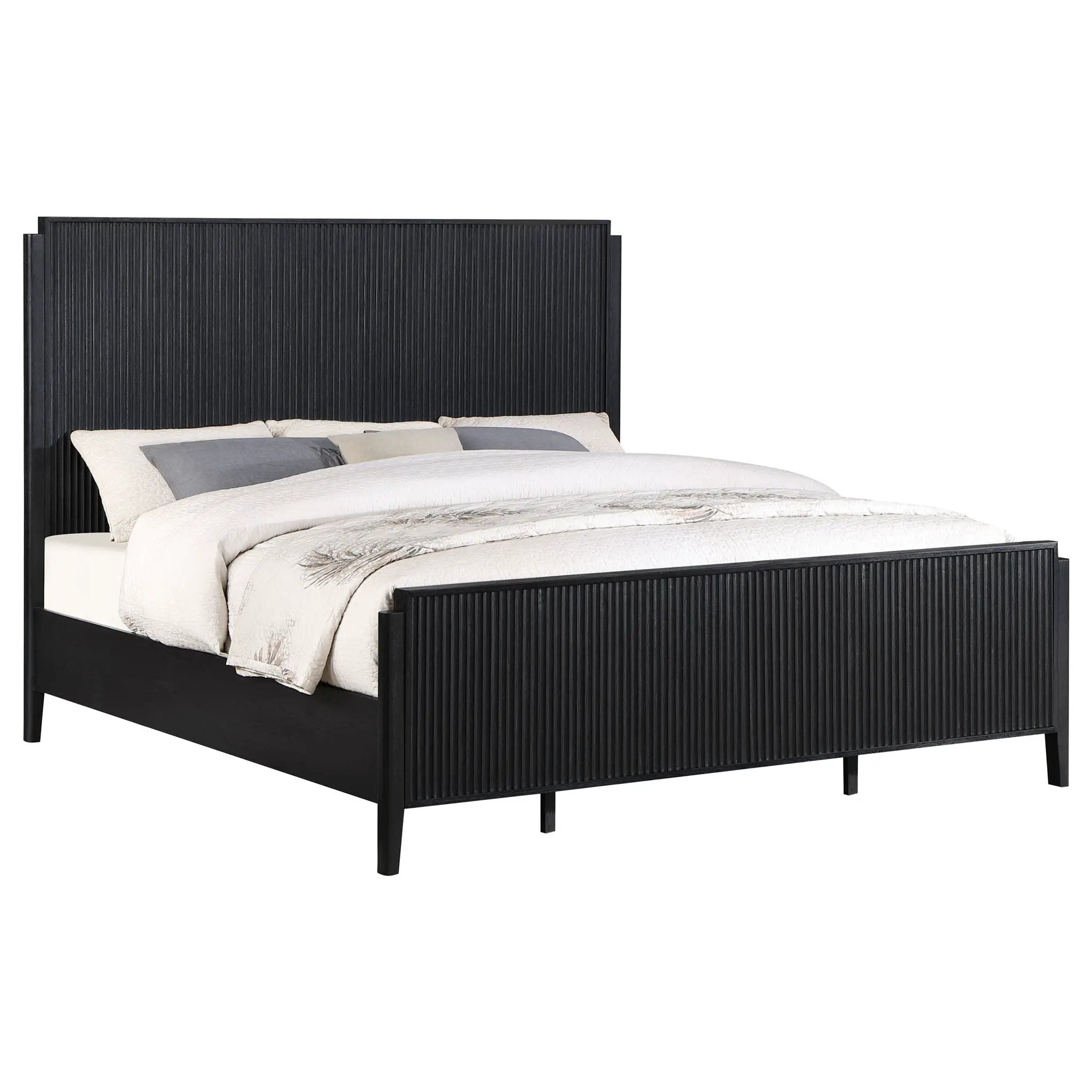 Brookmead Wood Eastern King Panel Bed Black by Unique Piece Furniture