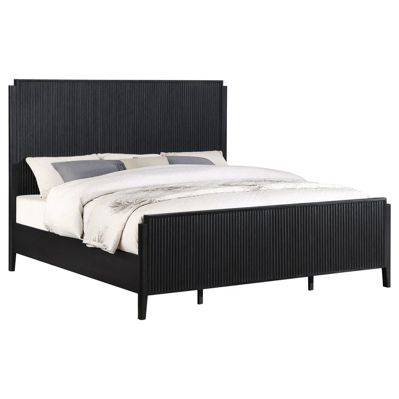 Brookmead Wood Eastern King Panel Bed Black by Unique Piece Furniture
