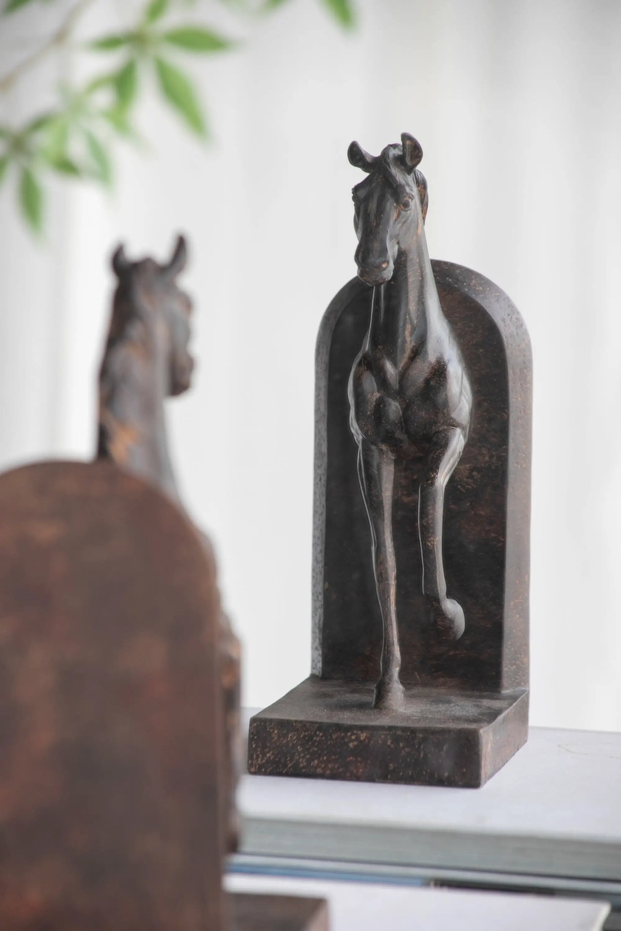 S/2 5x4x10.5' Trotting Horse Bookends by HouseOfZazla