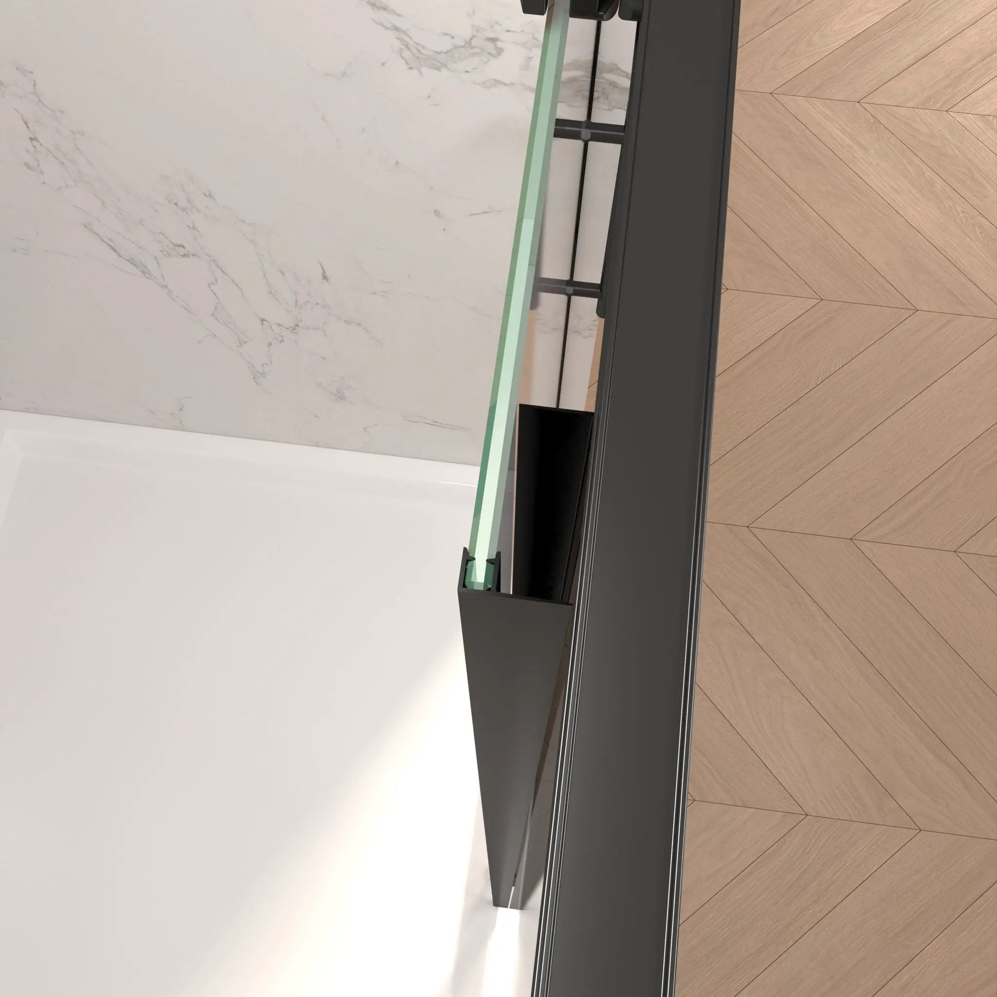 Frameless Single Sliding Shower Door