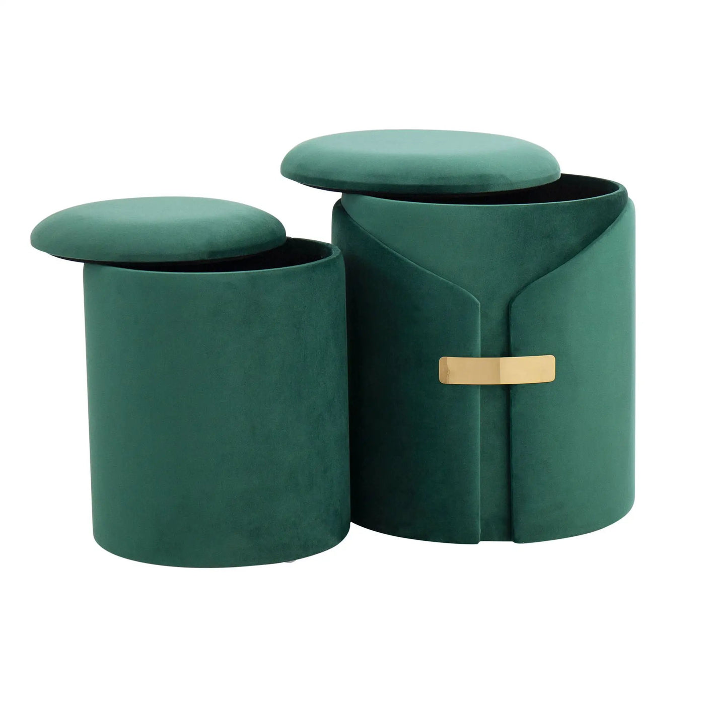 Dahlia - Contemporary / Glam Nesting Ottoman Set by HouseOfZazla
