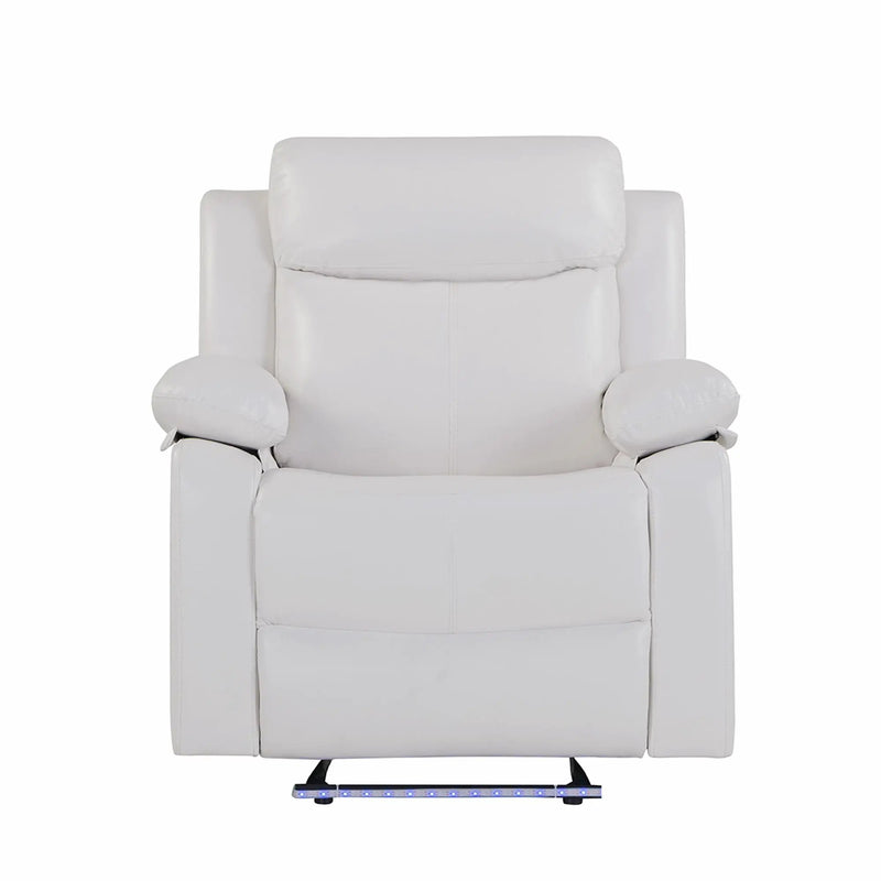 Blanche - Reclining Set With LED Lights, Speaker by HouseOfZazla