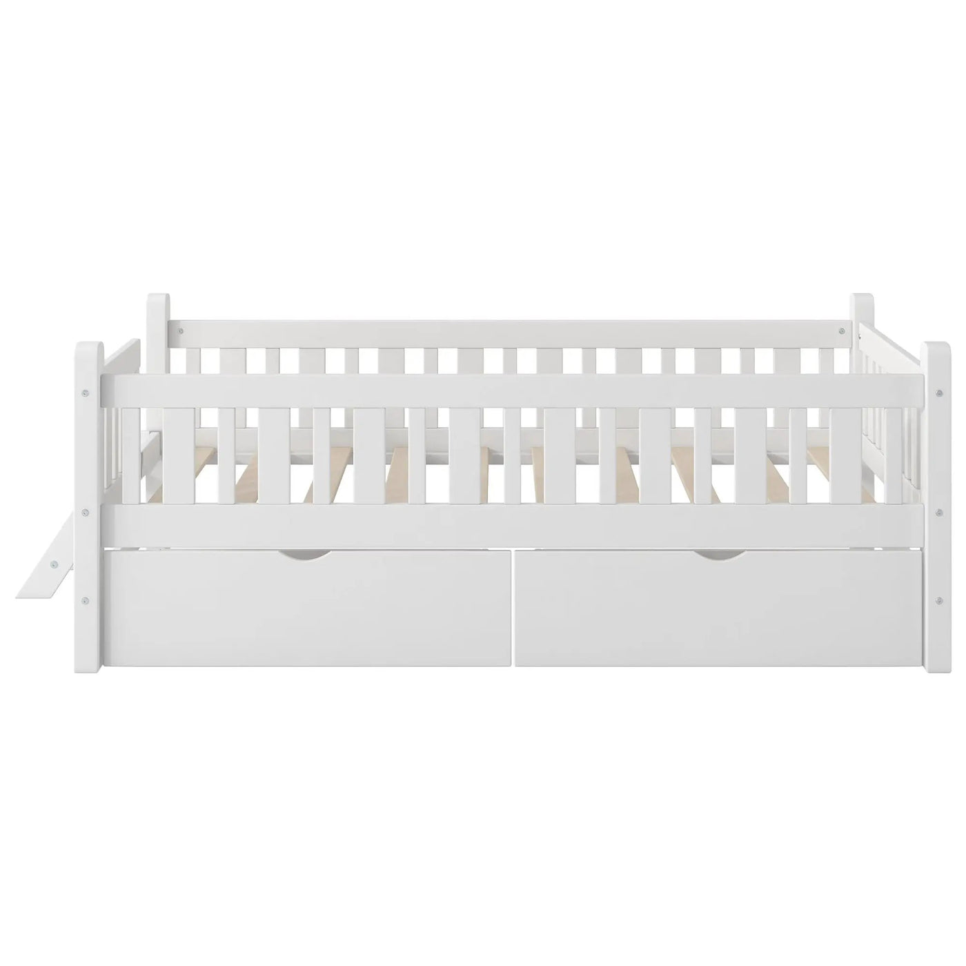 Platform Bed With Guardrail And 2 Drawers by HouseOfZazla