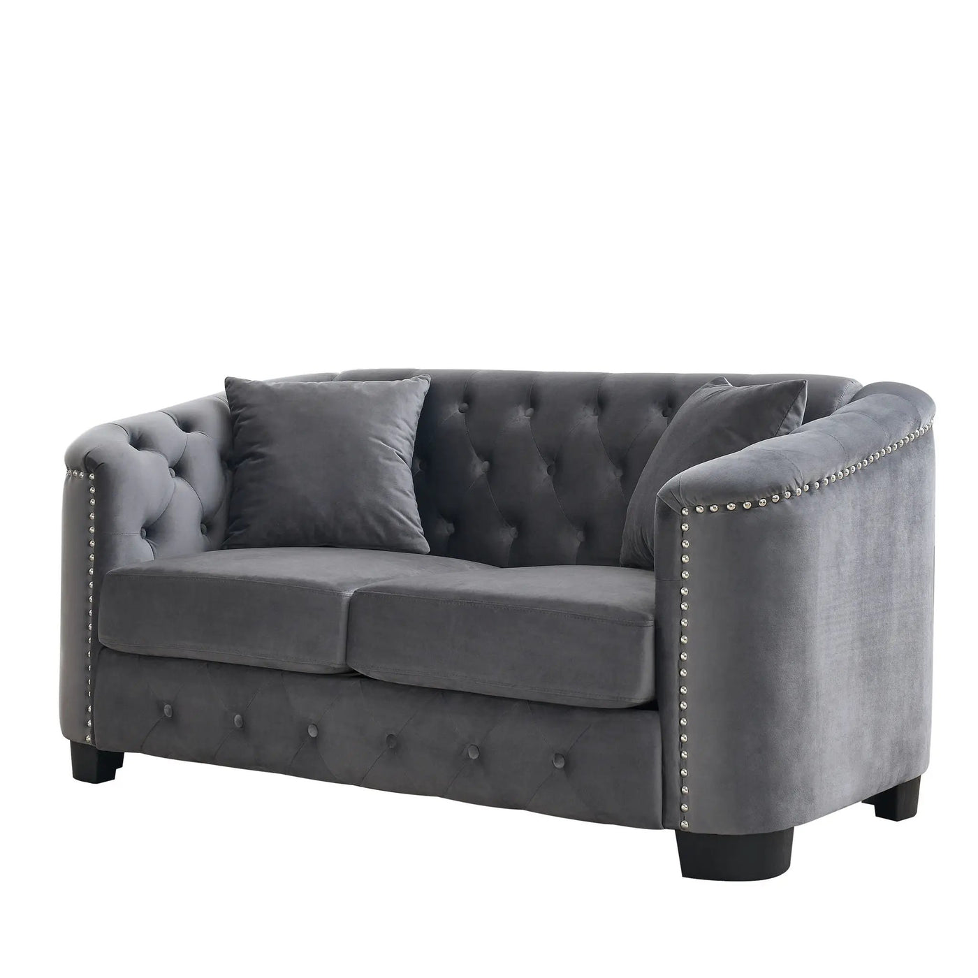 Modern Chesterfield Sofa With Tufted Backrest For Living Room by HouseOfZazla