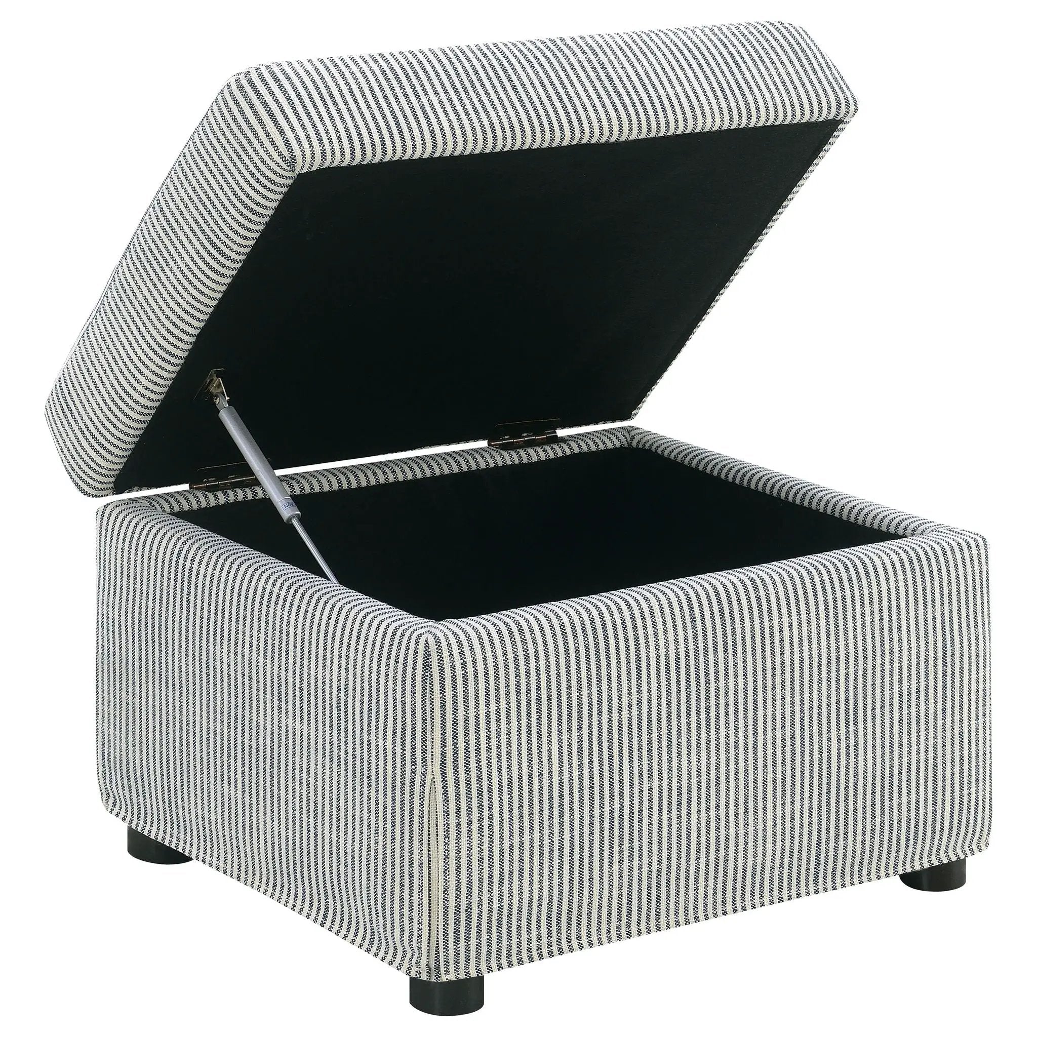 Winter Upholstered Hydraulic Lift Top Storage Ottoman Grey by Unique Piece Furniture