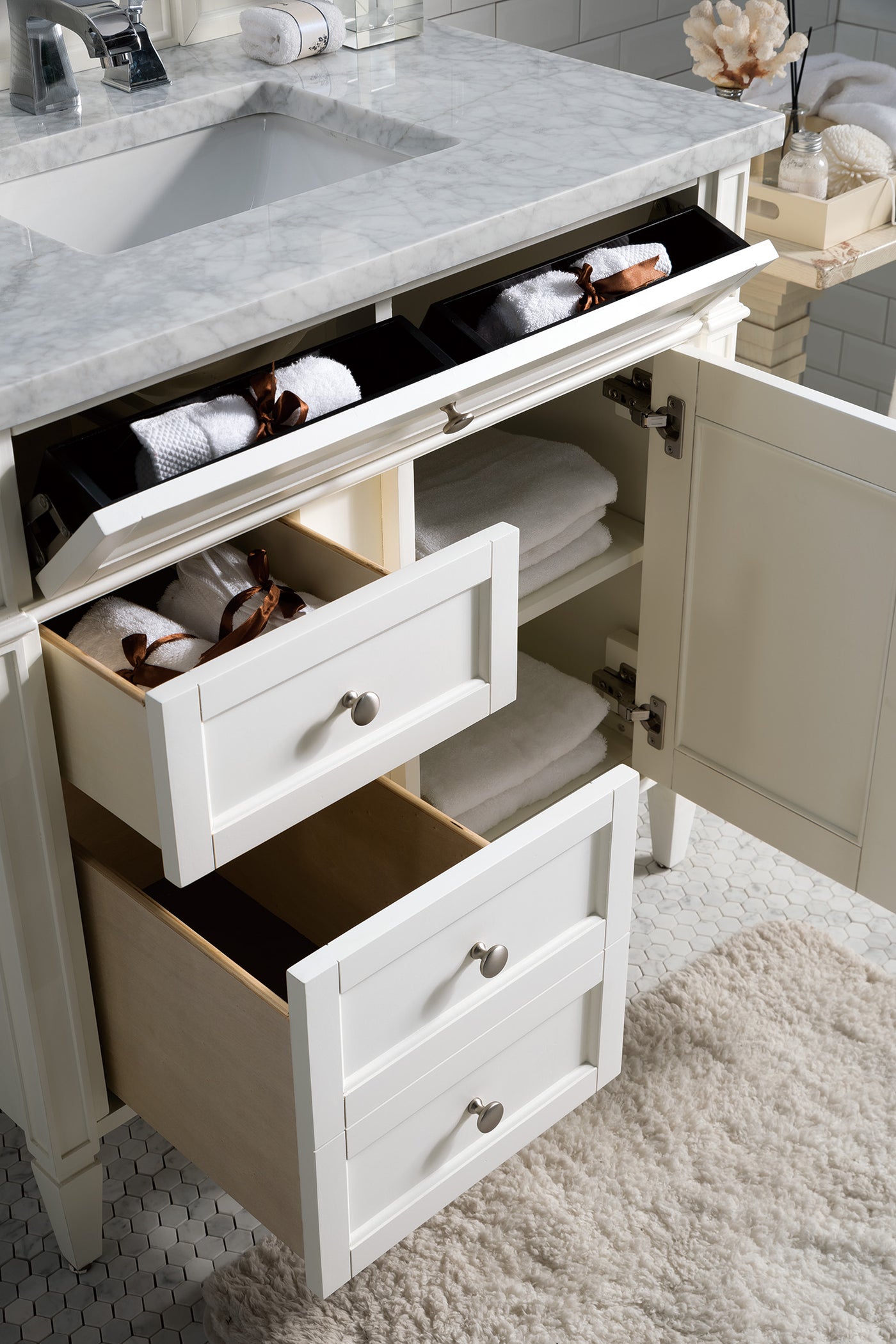 James Martin Brittany 36" Single Bathroom Vanity, Bright White, view 31