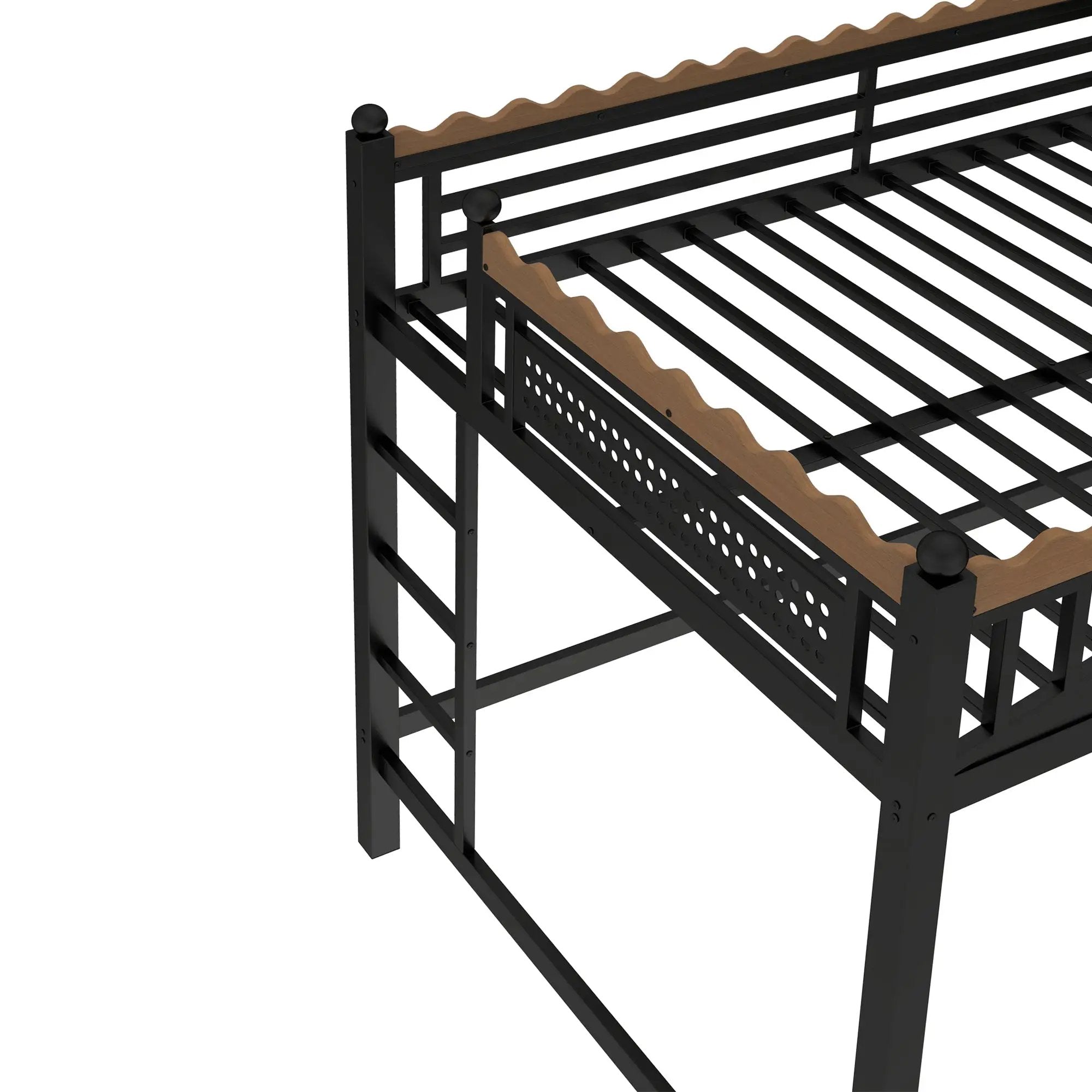 Full Size Loft Bed with Ladders and Storage Shelves by HouseOfZazla