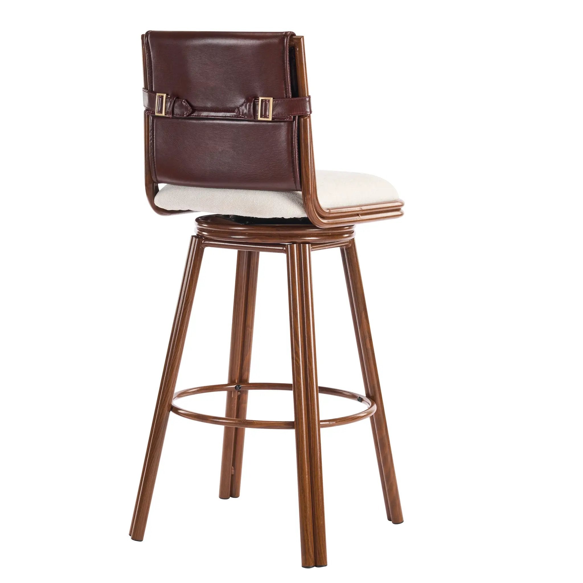 Sibyl Indoor Upholstered Swivel Bar Stool with Metal Frame by HouseOfZazla