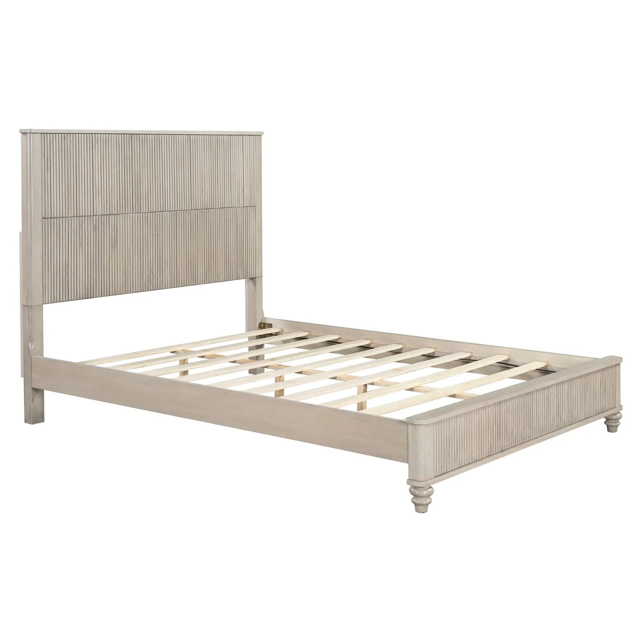 Platform Bed Frame & Tall Headboard by HouseOfZazla
