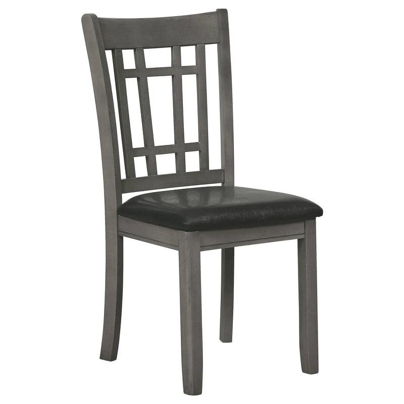 Ingall - 5 Piece Set With Storage Table And Upholstered Chairs - Medium Gray
