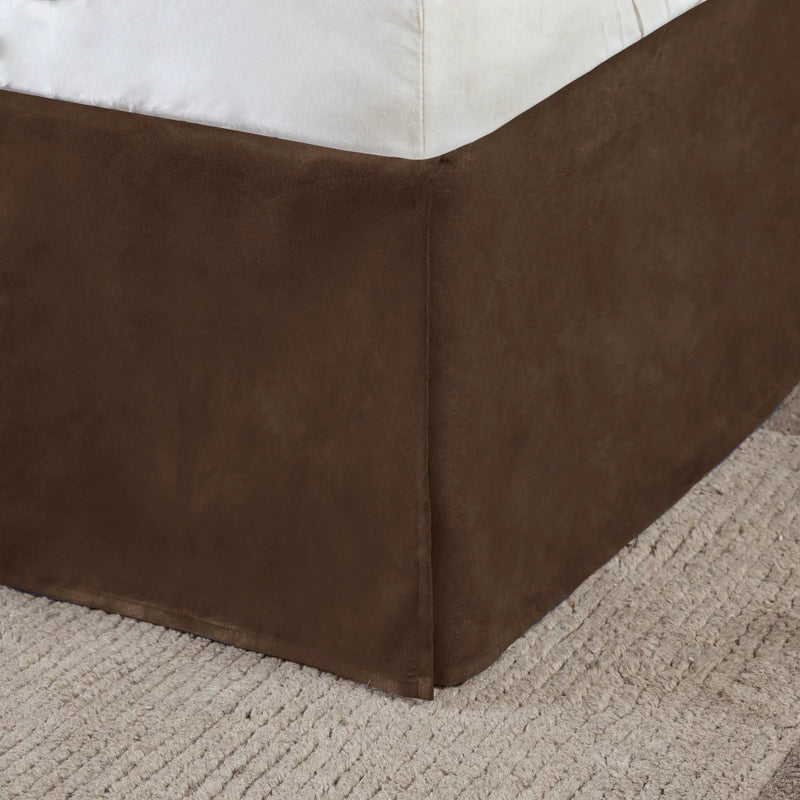 7 Piece Faux Suede Comforter Set Brown California King by HouseOfZazla
