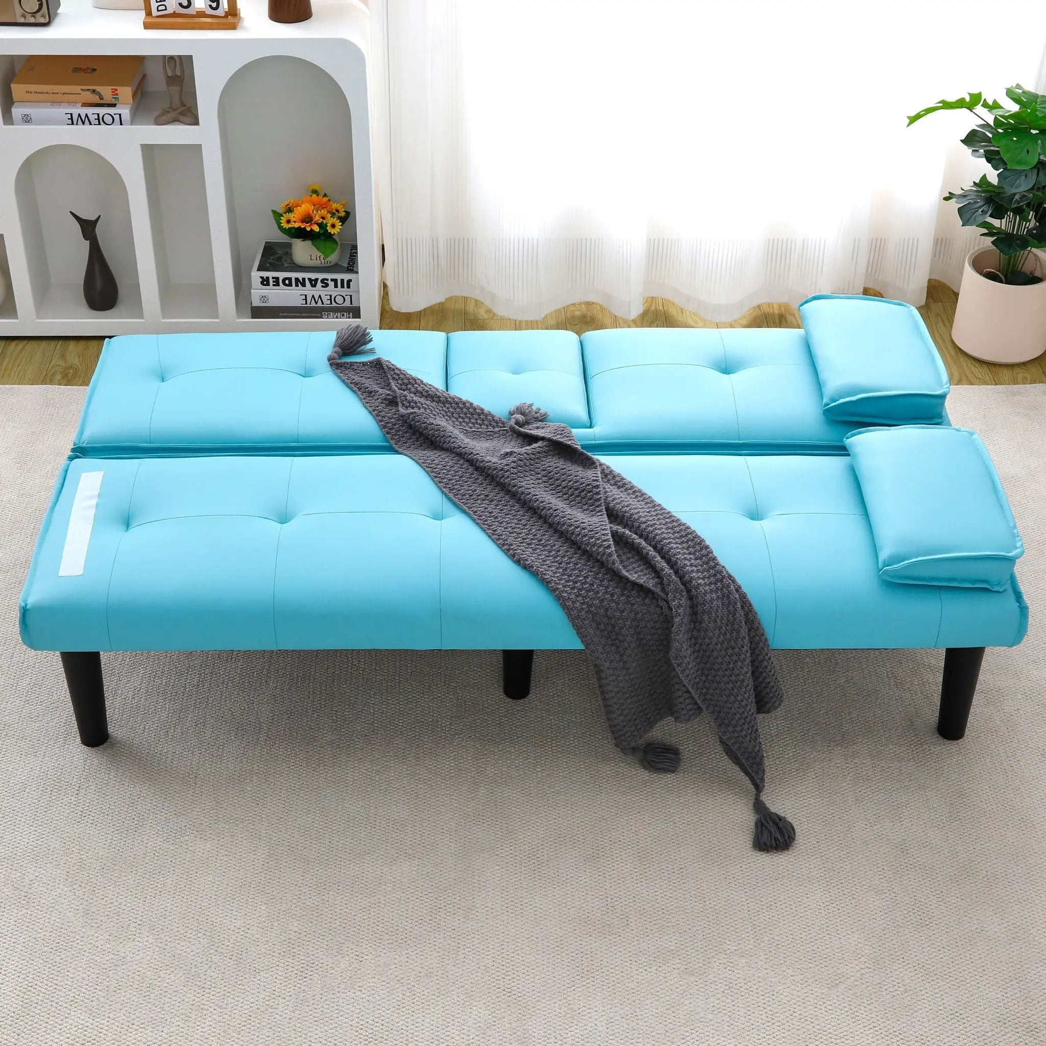 Sofa Bed With Foldable Design And Cup Holder by Unique Piece Furniture