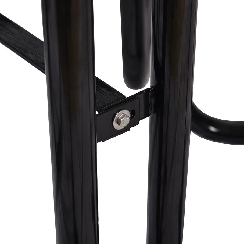 Round Outdoor Steel Picnic Table With Umbrella Pole by Unique Piece Furniture