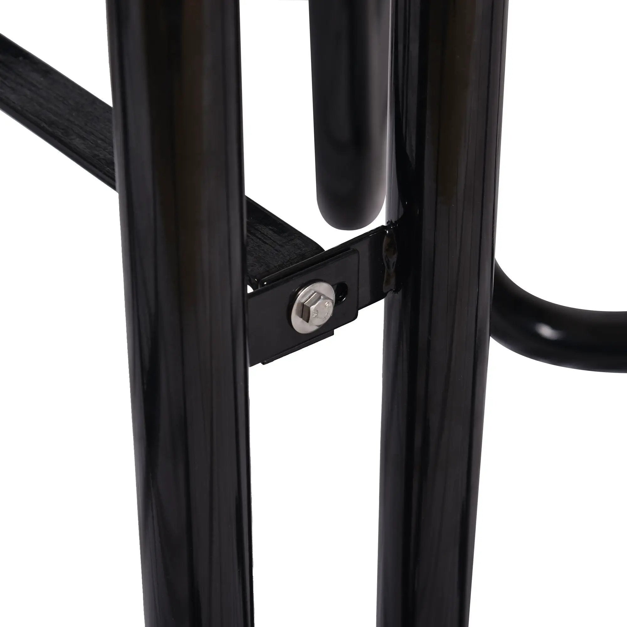 Round Outdoor Steel Picnic Table With Umbrella Pole by HouseOfZazla