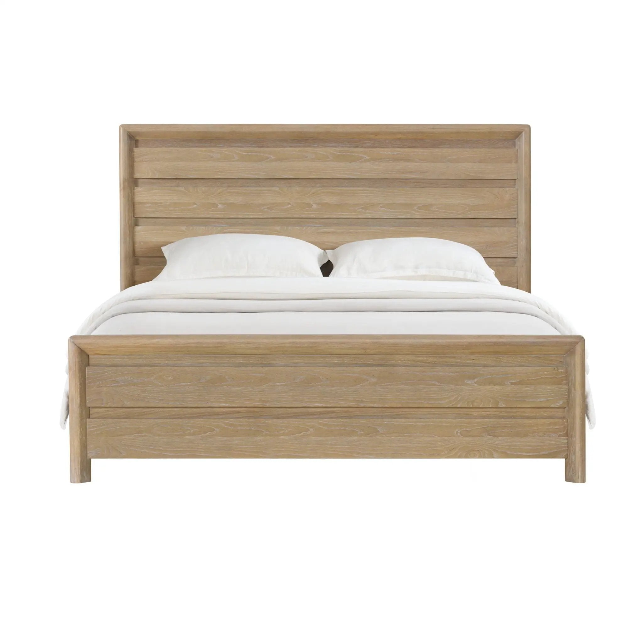 Panel Bed Frame With Unique Headboard And Included Slats by HouseOfZazla
